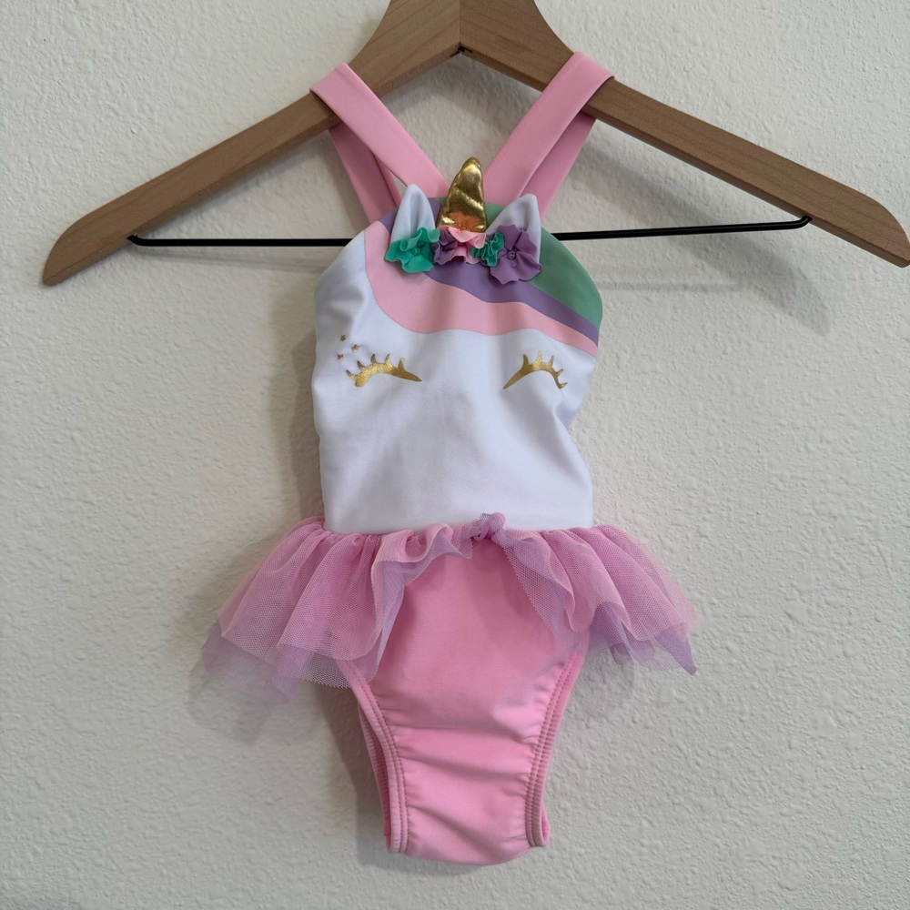 Cat & Jack Baby Girl Unicorn One-Piece Swimsuit